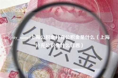 南平上海公积金补充公积金是什么（上海补充公积金什么意思）